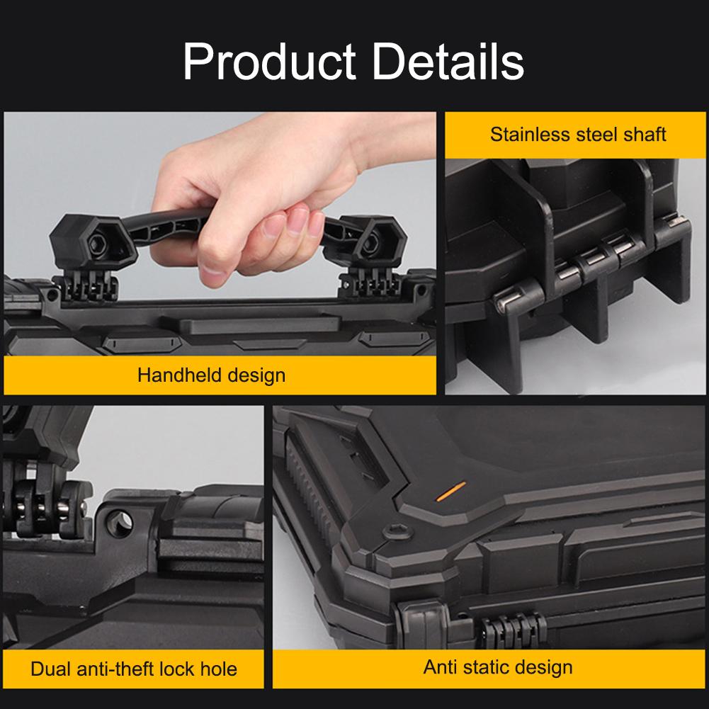 Portable ToolBox Plastic Safety Equipment Case Waterproof Hard Carry Tool Case Tactical Gun Pistol Camera Protective Storage Bag