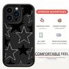 Capa de Celular Preta com Design de Ranhura de Estrela Real para iPhone 14/15/16/17 Pro Max