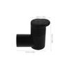 6Pcs Clothes Drying Rack Joints Plastic Black Tube Connectors Sturdy Right Angle Floor Standing Garment Rack Rod Ends