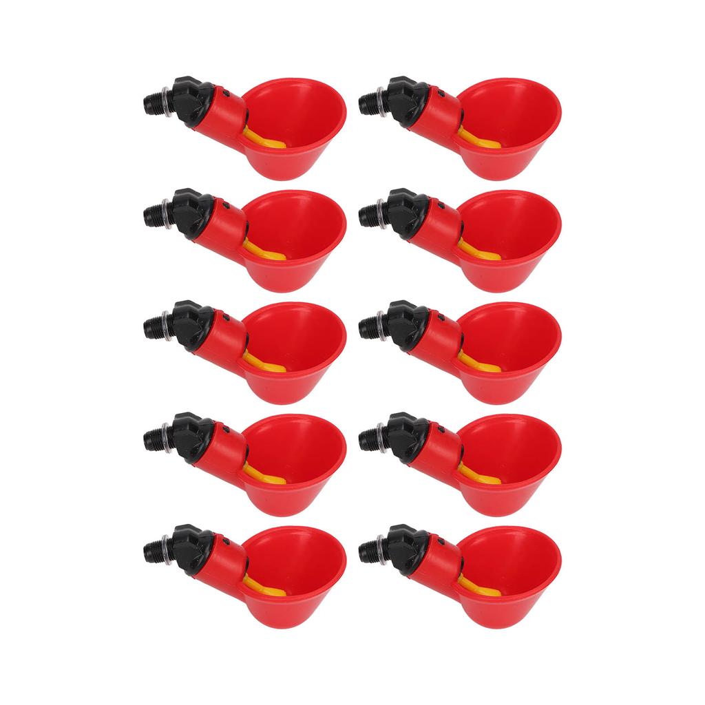 10pcs Chicken Water Cups Automatic Safe Burrs Free Poultry Drinking Bowls for Duck Goose Pigeon