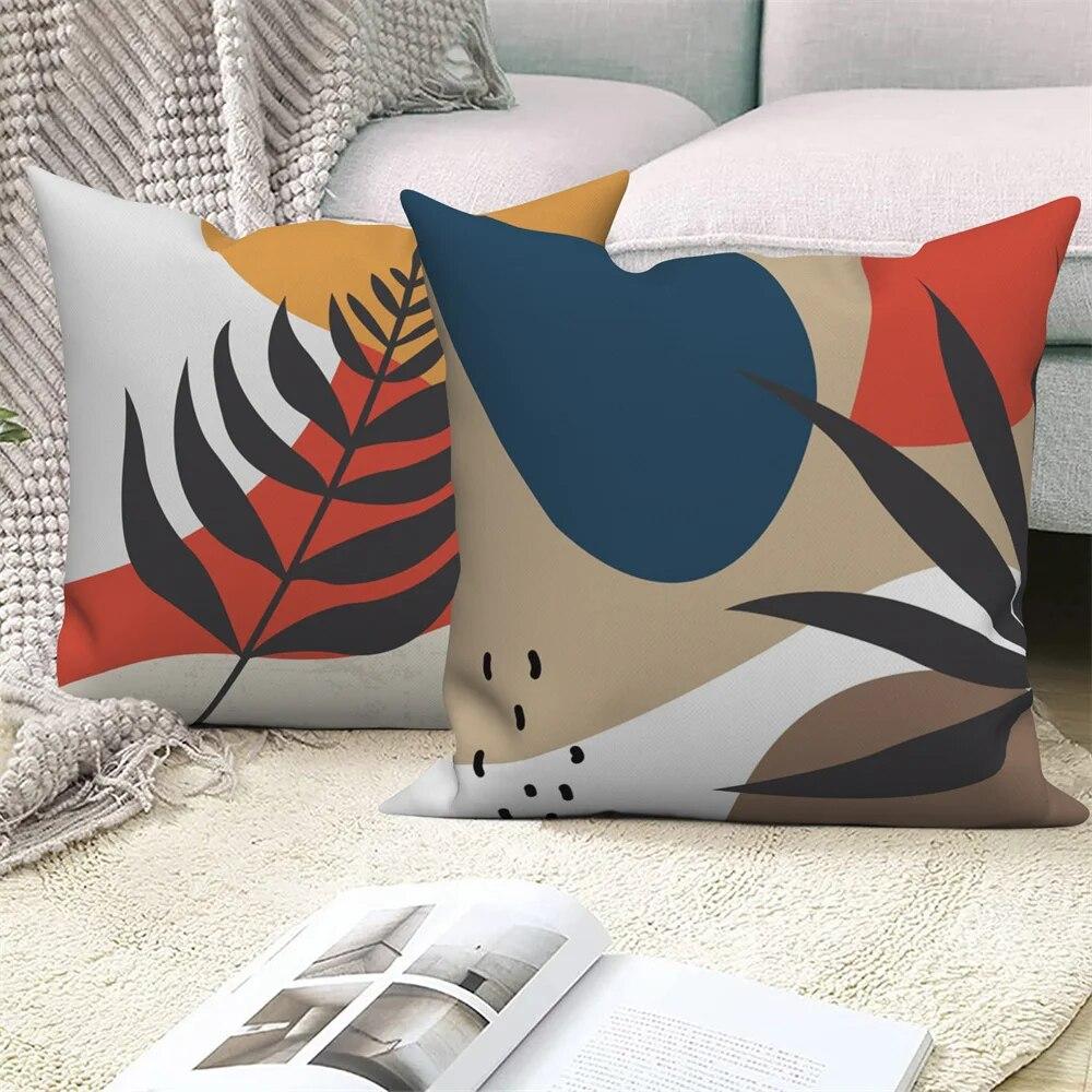 Pillowcase Home Decor Sofa Nordic Decorative  Abstract Geometric Plant Cushion