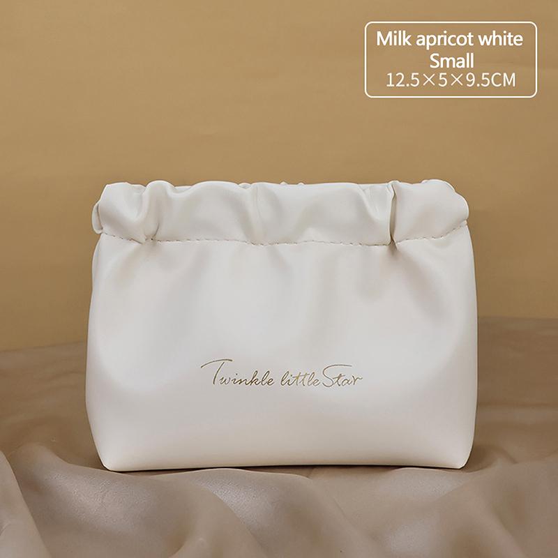 Ins Cosmetic Pouch Bag Lipstick Accessory Storage Bag Water-Proof Pu Earphone Wire Cable Organizer Bag Coin Card Jewelry Holder