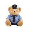 New Style Police Bear Doll Cute Firefighter Police Officer Reflective Riding Suit Plush Toy Traffic Police Bear Doll