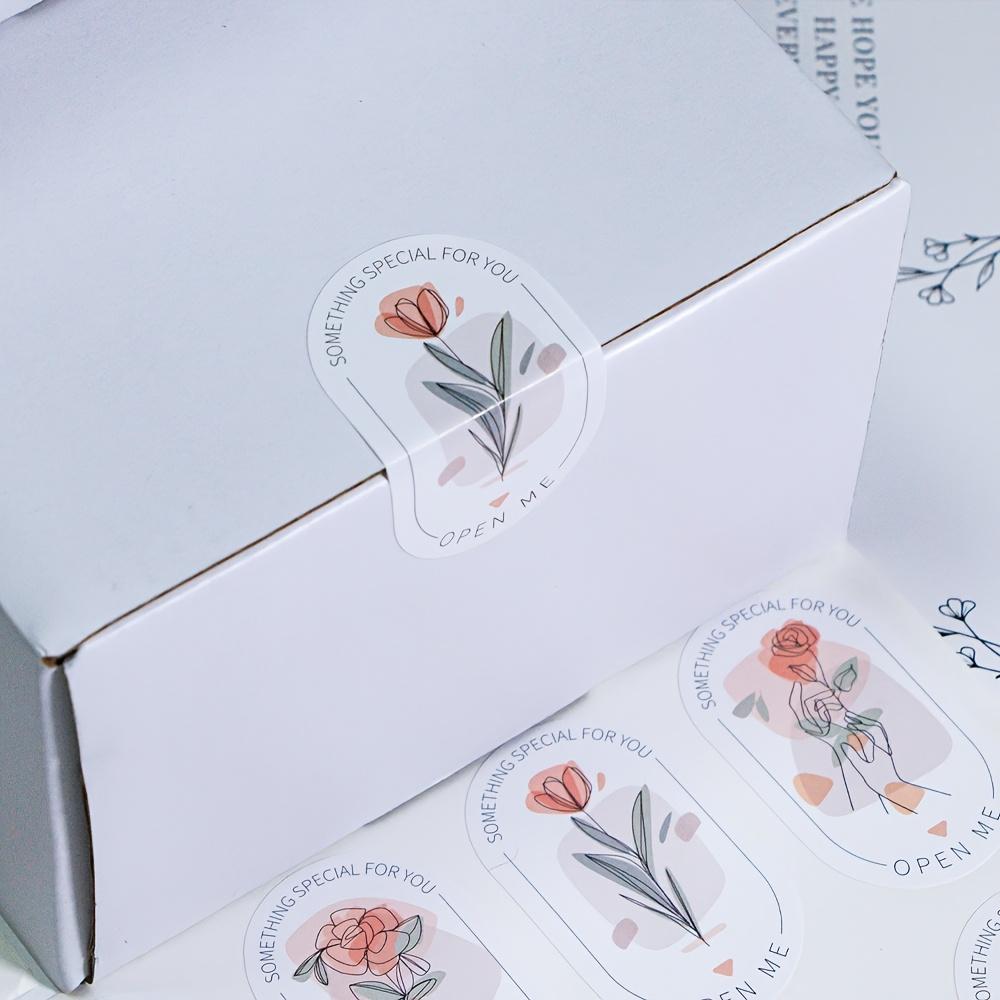 Minimalist Floral Adhesive Sealing Stickers for Gift Wrapping Decoration and Sealing Labels