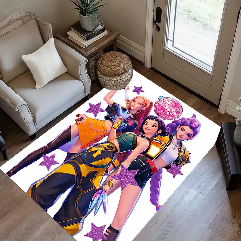 K-pop Demon Hunters Area Rug Design for Foyer Kitchen Living Rooms Dining Room Antislip Carpet Office home decor