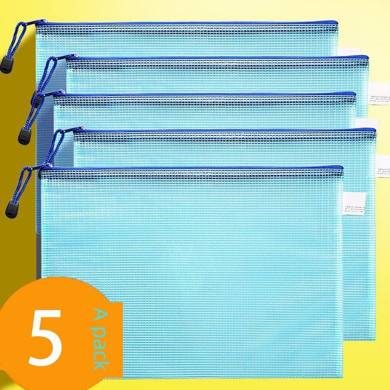 

50 Plastic File Office Supplies Wholesale File Bags [5 Pieces] Blue