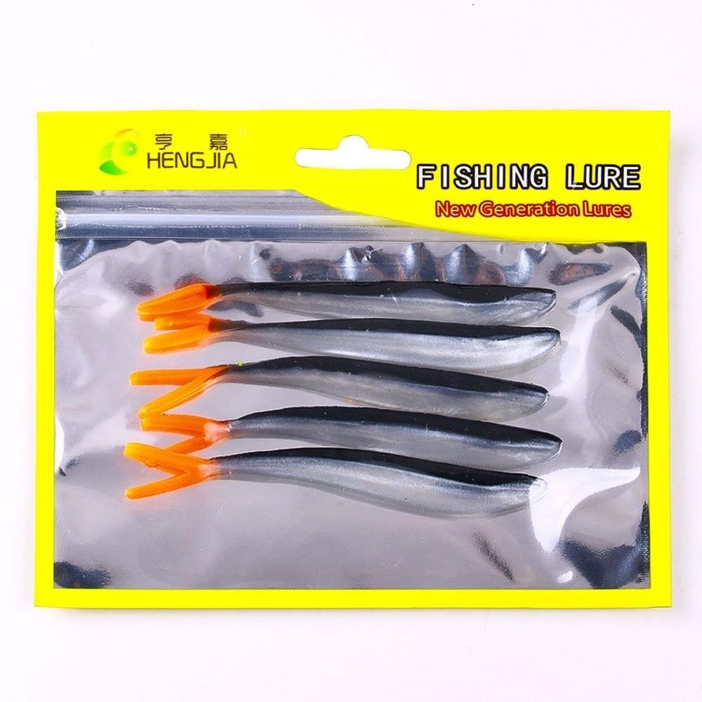 Fork-Tail Soft Silicone Fishing Lure Soft Silicone Bass Tackle Jigs Walleye Fishing