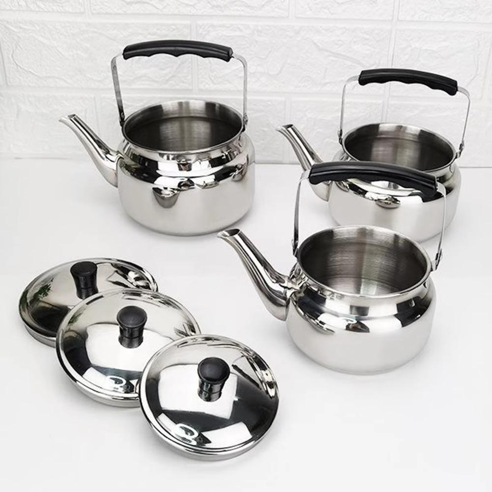 Universal Teapot Water Kettle Stainless Steel Coffee Pot Durable Hotel Tea Kettle  Outdoor Camping