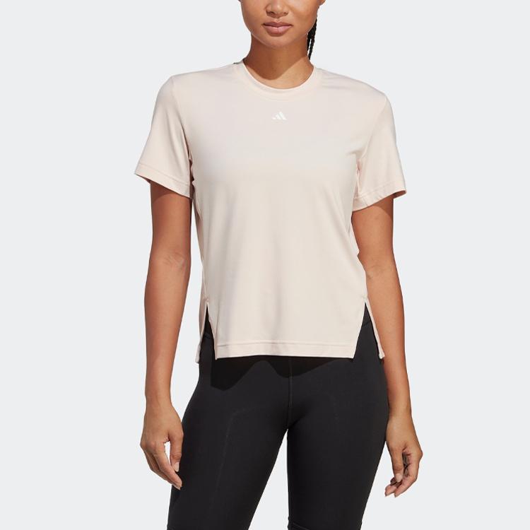 Adidas Versatile Tee Quick-Dry Fitness Short Sleeve Women Tops Miracle-Quartz HR7768