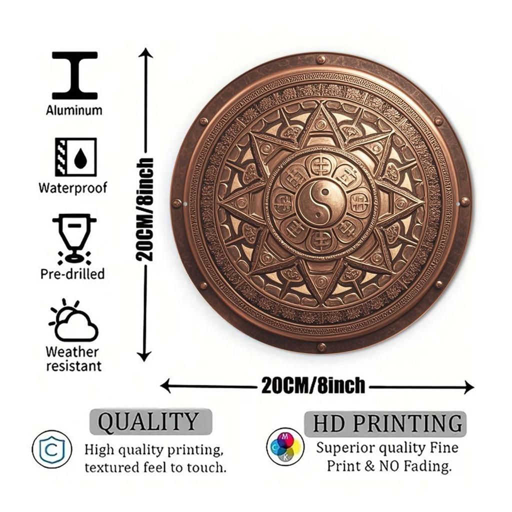 2D Flat Metal Wall Sign Decor