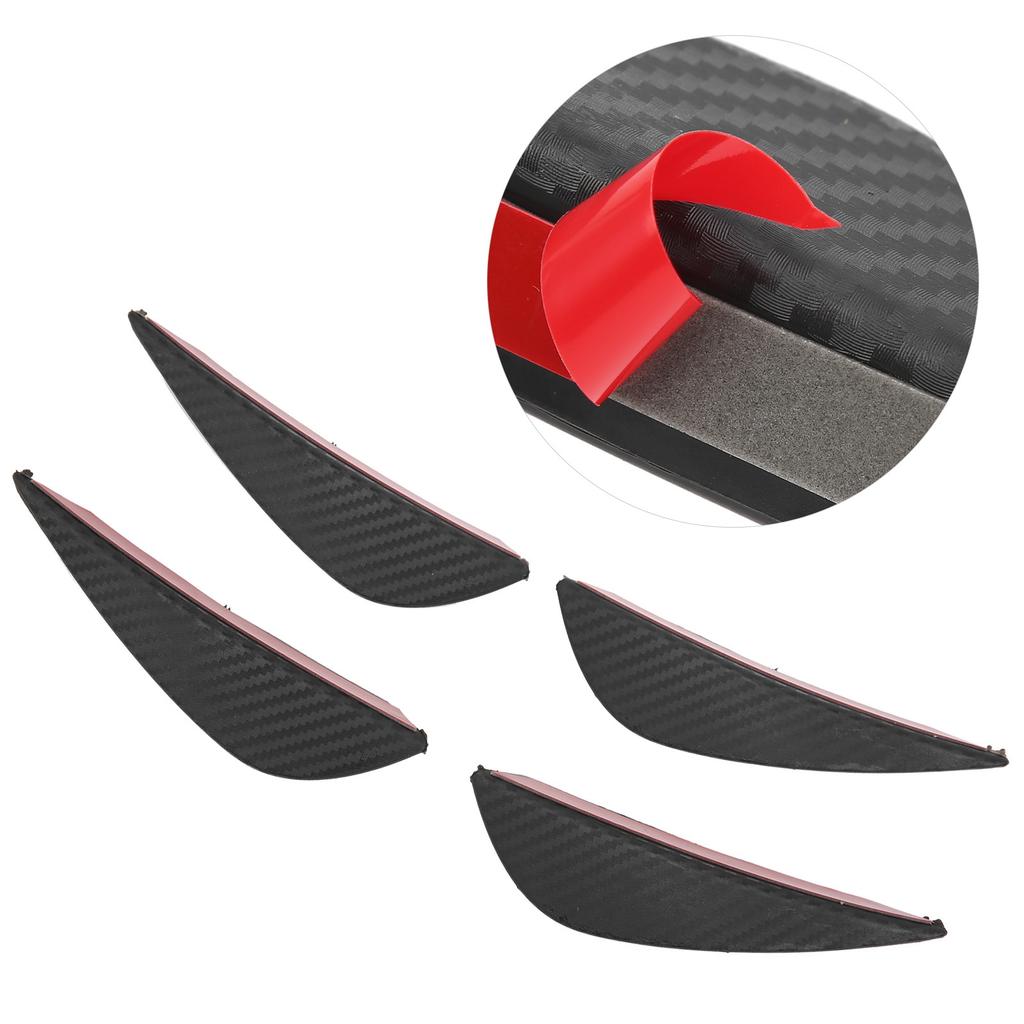 4pcs Front Bumper   Knife Spoiler Modification   Diffuser PVC Paste Type