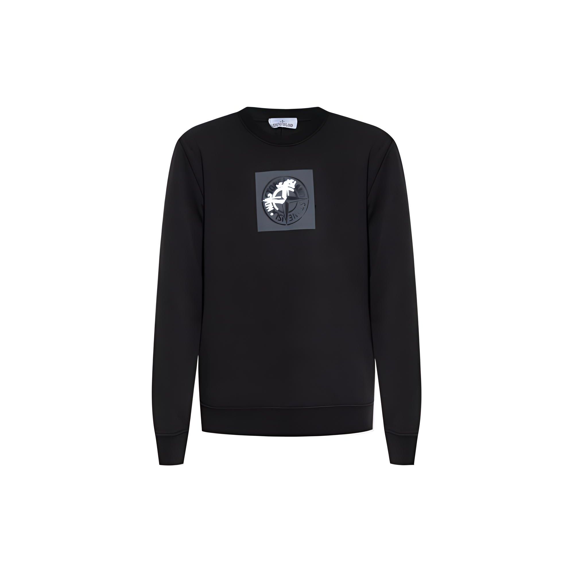 

Stone Island Ss24 Letter Crew Neck Fitted Long Sleeve Sweatshirt Men sweatshirt Black 801566559-V0029 L