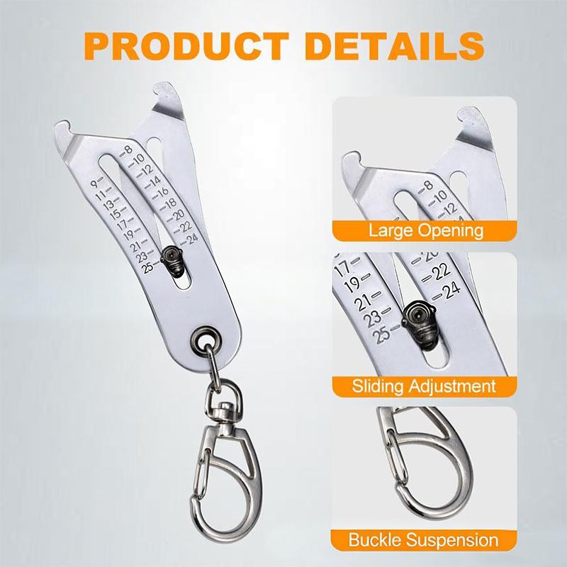 Portable Precision Thread Size Inspection Tool With Keychain Gauge Measuring Instrument For Easy Carrying And Quick Detection