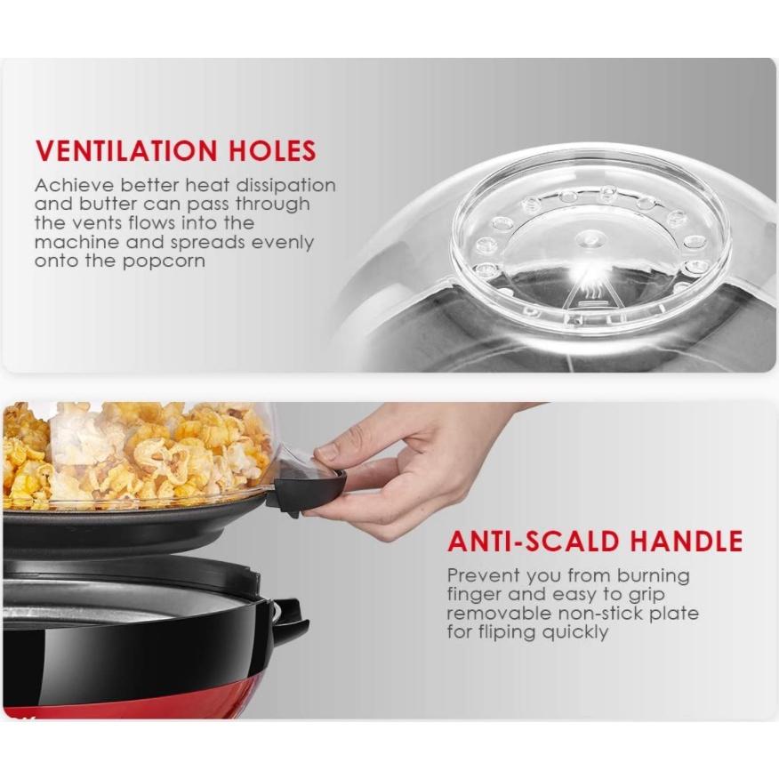 850W Mini Electric Household Appliance Machine Popcorn Makers Fully Automatic Popcorn Machine Popcorn Machine For Home Kitchen