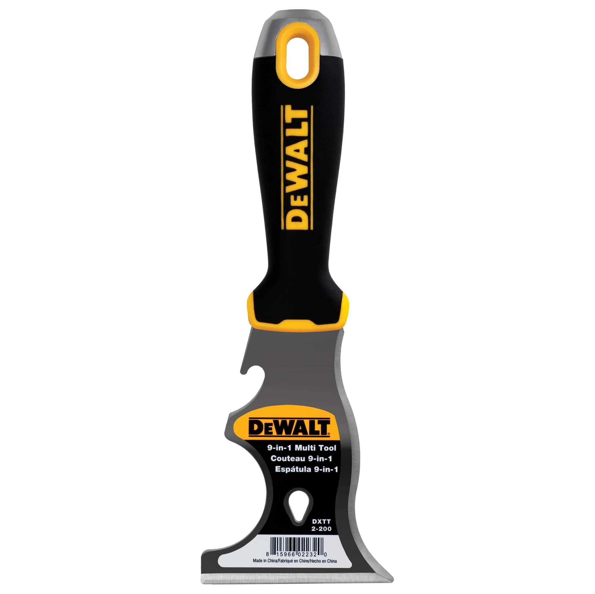 Многофункциональный инструмент маляра DEWALT 9-в-1, углеродистая сталь с рукояткой Soft-Grip, DXTT-2-200