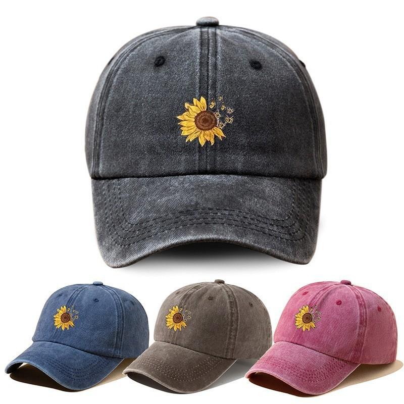 Adjustable Denim Cotton Baseball Hat With Sunshade And Windproof Features For Men Women