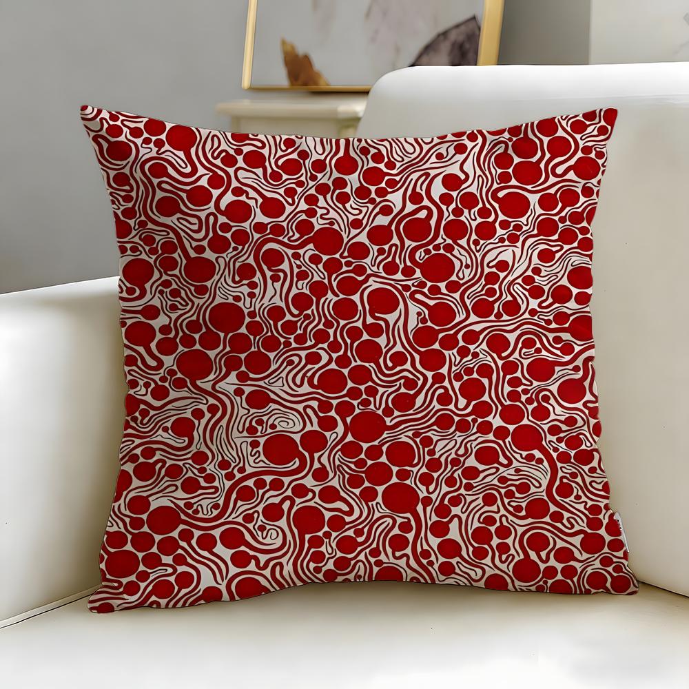 classic artist Yayoi Kusama Cushion Cover Soft  EasyWash Pillow Case  Versatile for Couch Bed Travel and Office