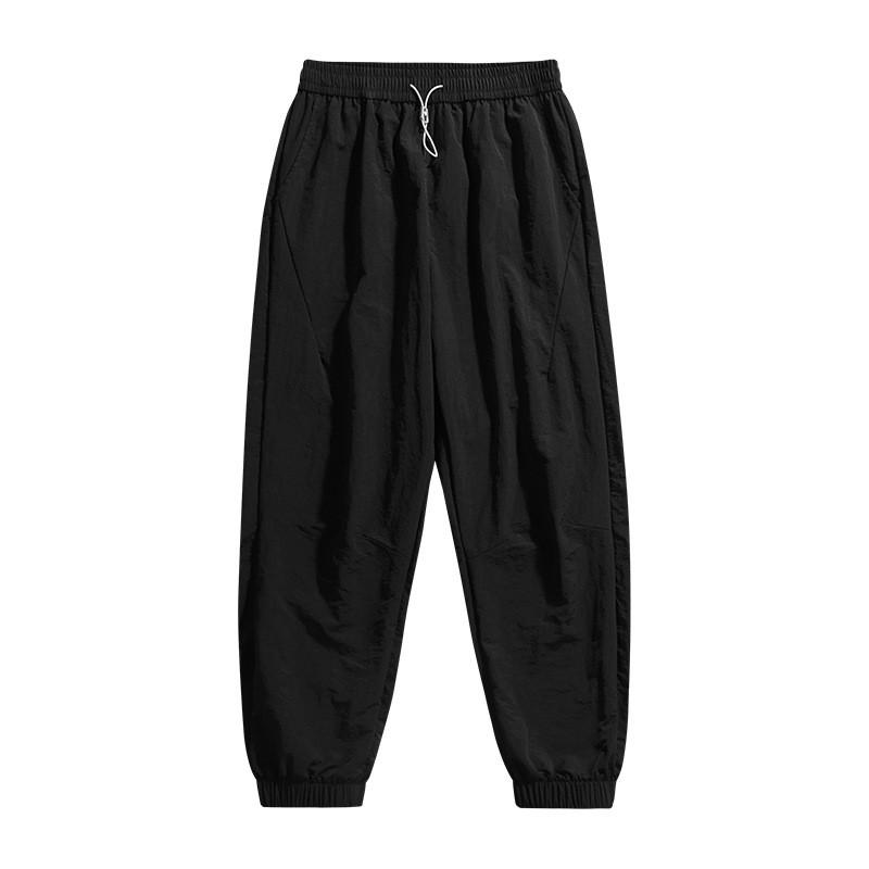 Acu Mens Casual Pants With Wrinkled Effect In Nylon For Summer Leisure Wear