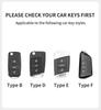 Compatible Key Case for VW Models: Bora, Sagitar, Polo, Tiguan, Tayron, Lamando, Lavida, T-Cross, Golf - Key Bag Shell Buckle.