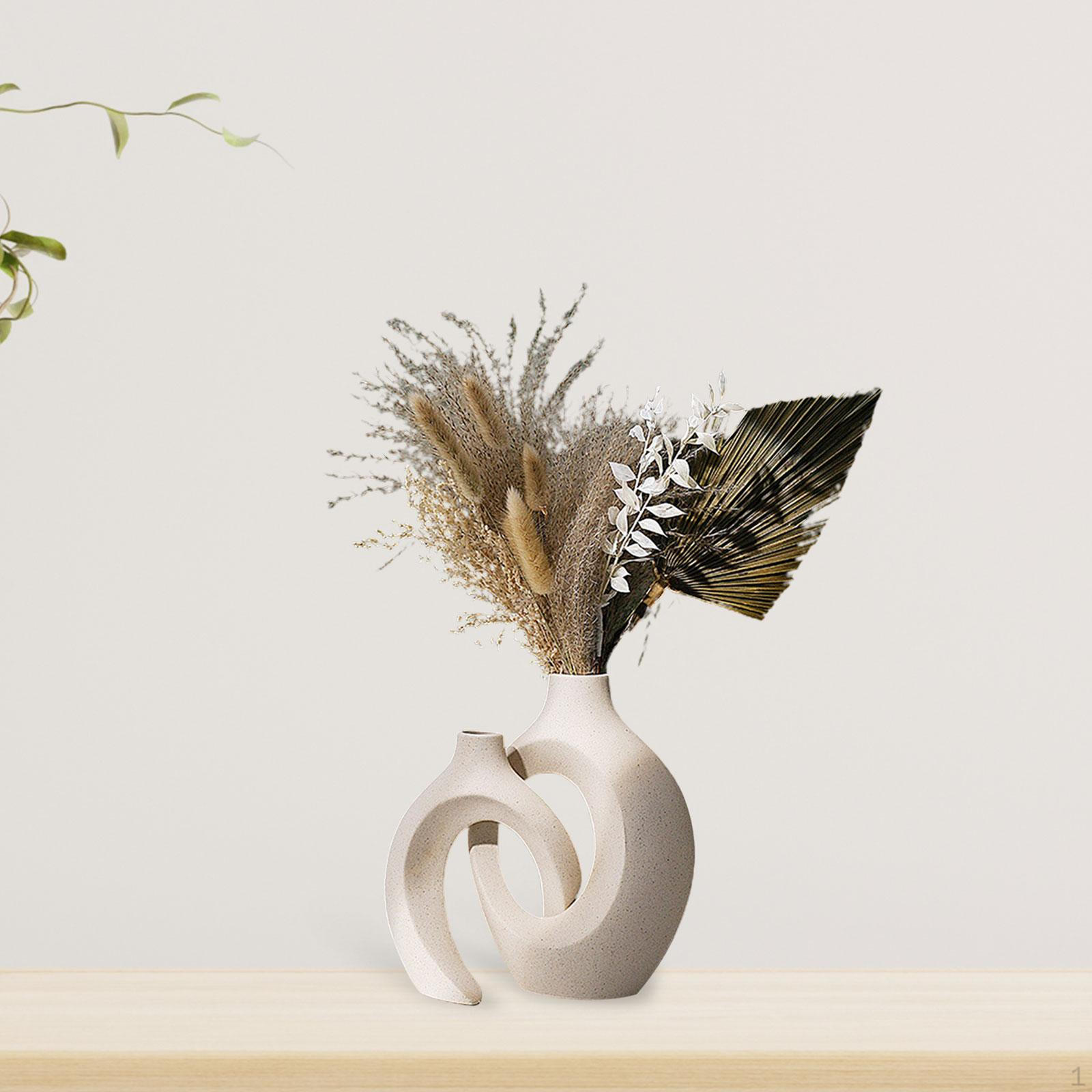 Керамическая ваза Эстетическая Цветочная Стильная, Современная, Бохо, Минимализм Скандинавская Декоративная для Вечеринки чёрный