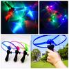 NUOBESTY Bamboo Dragonfly Propeller Light-Up Flying Toy with Rotating LED Propellers for Parks, Outdoors, and Outdoor Play, Set of 5 (Random Colors)