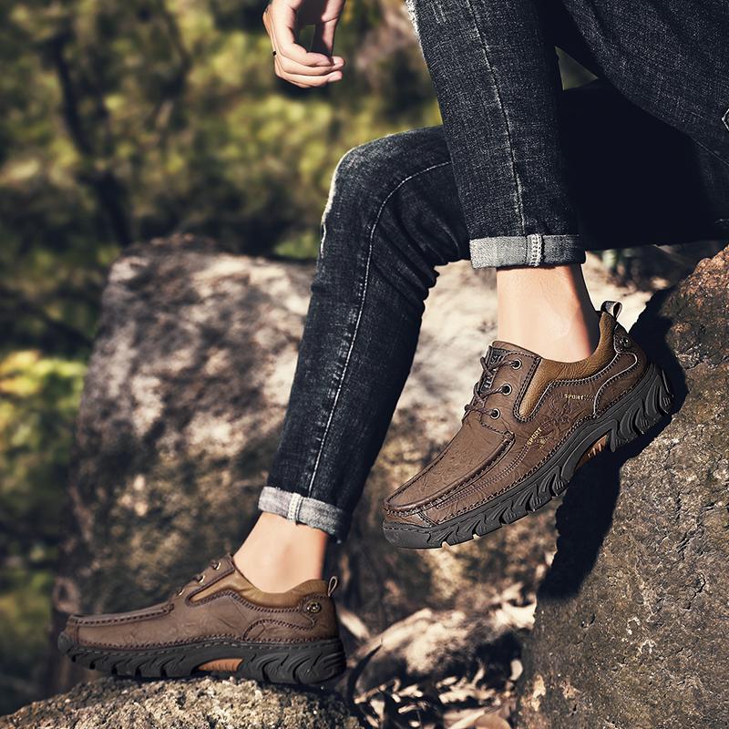 Módní značka Pánská obuv Retro Matná Pravá kůže Ležérní Tatínkovské boty Pánské Tenisky Anglie Nové Obchodní Luxusní Oxfordky Velká velikost 38-48