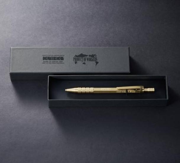 KNICKS Architectural Mechanical Pencil by Brass 2H Gold Lead S-2H Shosekido, Base,