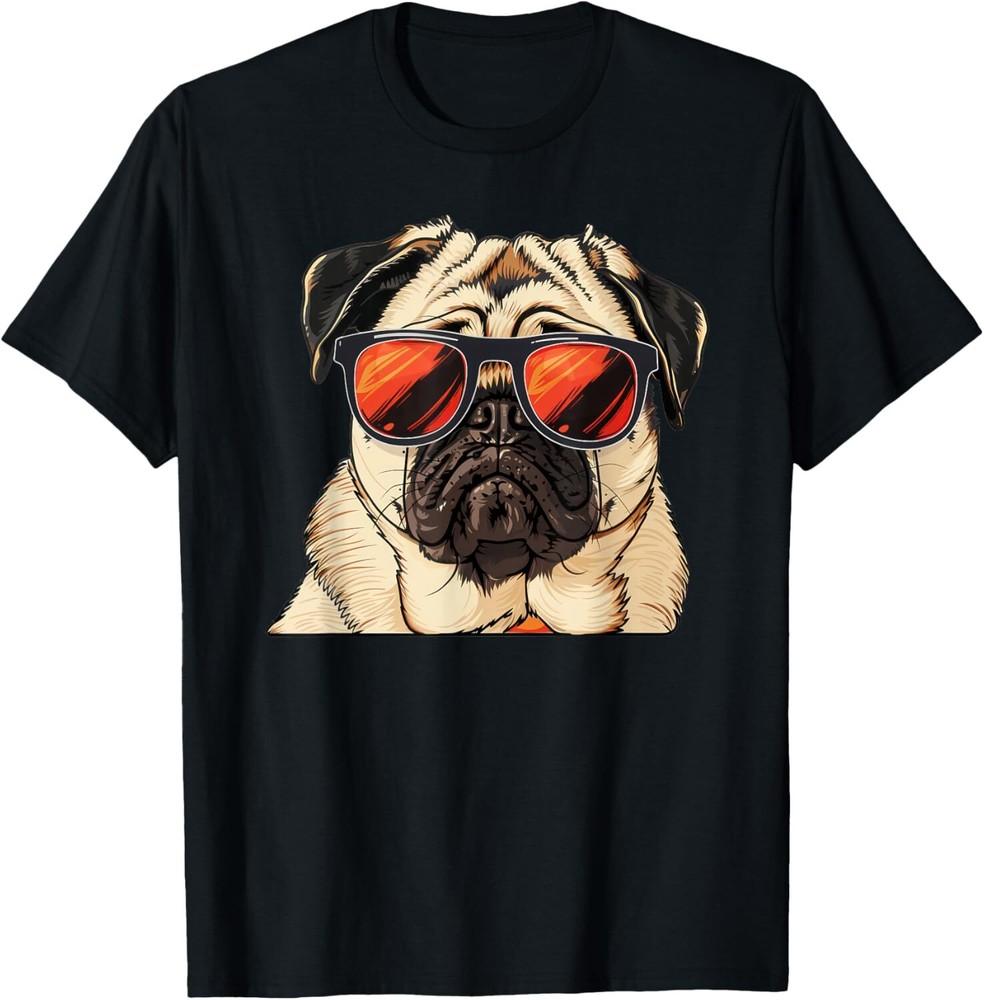 Pug Dog Sunglasses T-Shirt