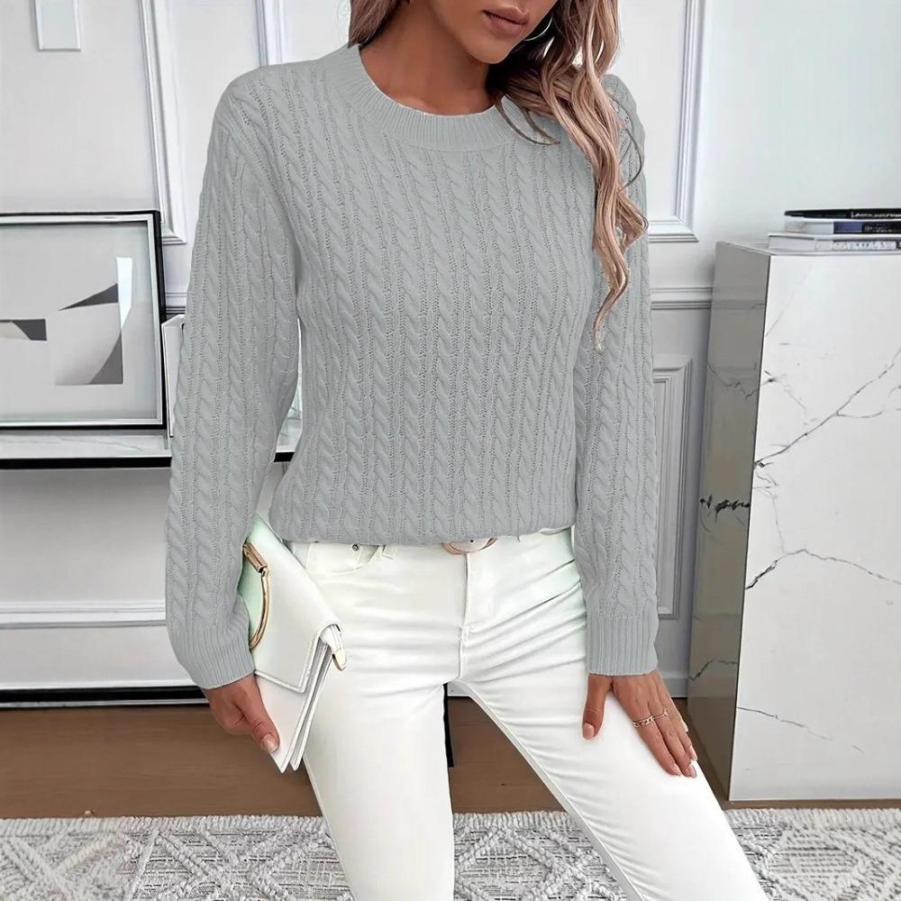 A Versatile and Fashionable Round-neck Sweater for Women In Autumn and Winter