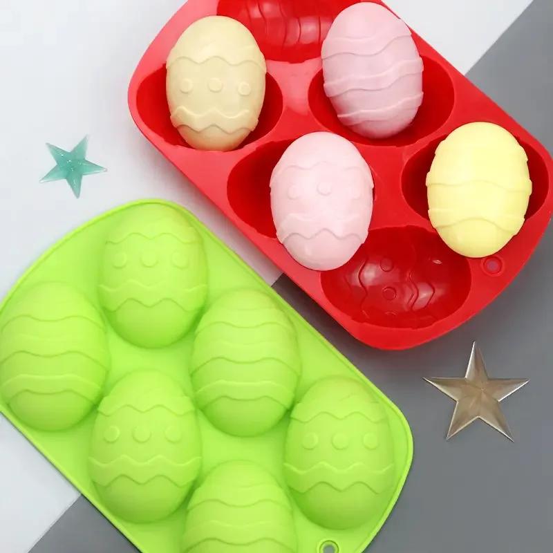 1Pcs Easter Egg Silicone Mold for Handmade Soaps, DIY Candles & Aromatherapy Gypsum Crafts