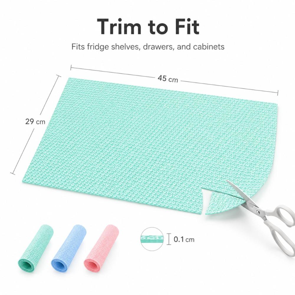 Washable Refrigerator Liners Kitchen Shelf Mats Freezer Glass Cover Pads for Fridge Organization Drawer Protection Accessories