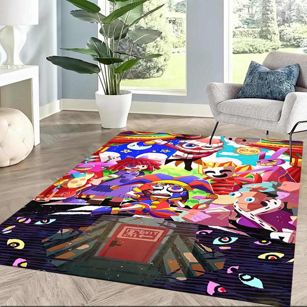 Die Amazing Digital Circus Style quadratischen Teppiche sind eine großartige Wahl für Wohnzimmer, Schlafzimmer, Heimdekoration und als Geschenke.