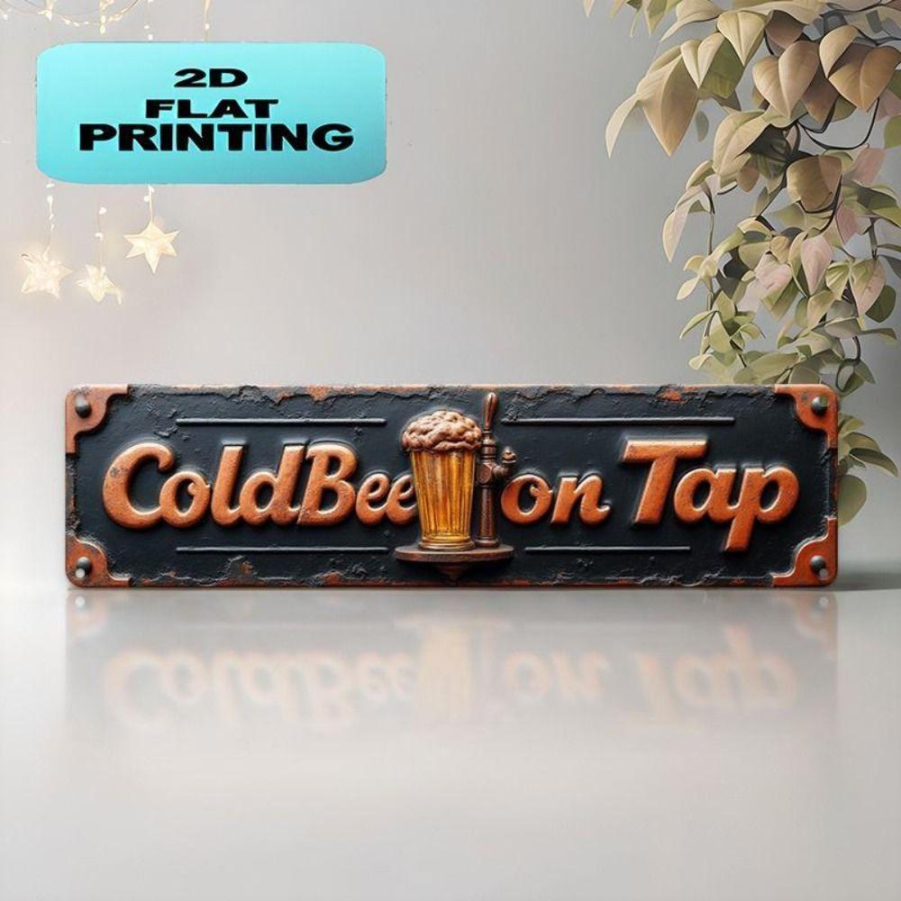 Retro Metal Wall Art for Home Office Beer Bar Decor