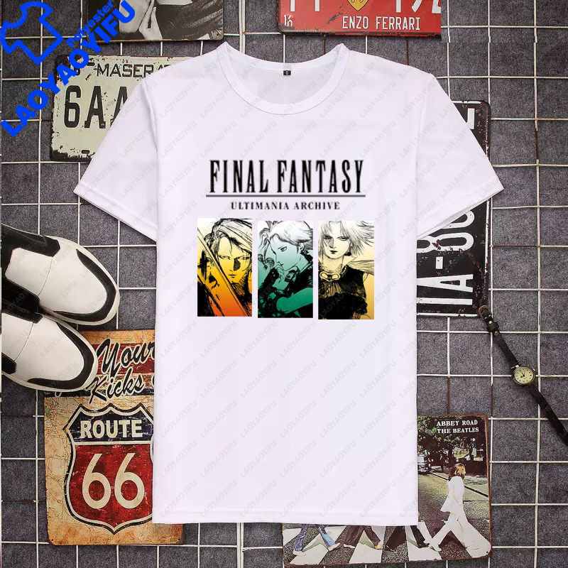 Final Fantasy Unisexs Tshirt Cute Shirt Unisexs Fashion Game Cloud Strife TShirt For Unisex Casual Buster Cactus Tops Short Sleeve