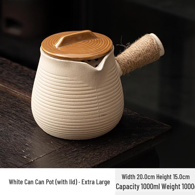 Stove-Side Tea Pot Set: Outdoor Tea Brewer, Baking Milk Tea Pot, Charcoal Grill Stove, Open Flame Clay Pot