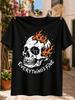 Everythins Fine Flaming Graphic Distressed Skeletonorange Fire Dark Grunge Humor Tee Unisex All  Unisex All Tshirt