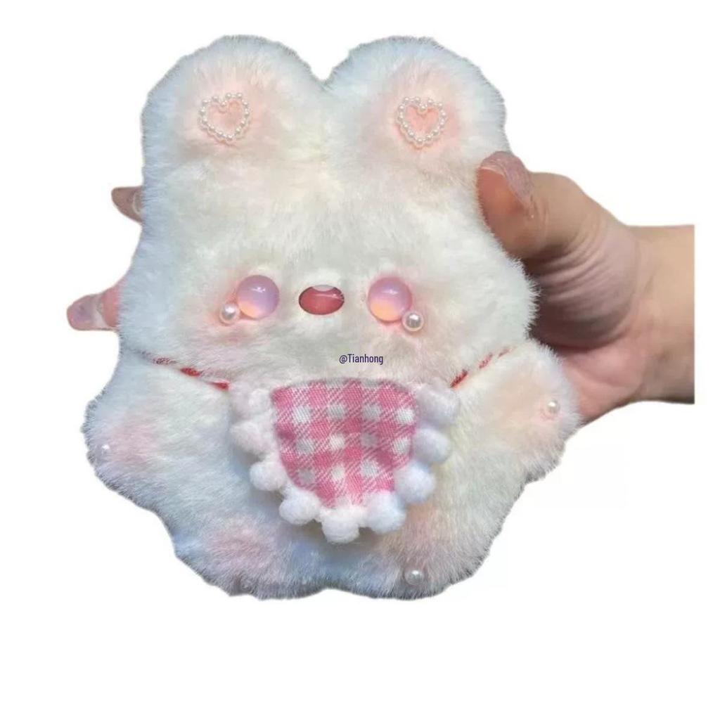 Plush Bunny Bib Pendant Toy Bag Accessory