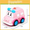Design Cartoon Ambulance Airplane Train Taxi Model Children Toy For Play Toddler