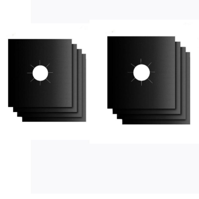 4/8PCS Stove Oil-proof Mat Gas Stove Mat Oil-proof Mat Reuse High Temperature Resistant WashableTo Wash Cuttable Stove Protecti