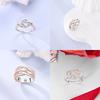925 Sterling Silver Gold Ring Sparkling Infinite Love  Rings for Women Girl Wedding Jewelry Gifts