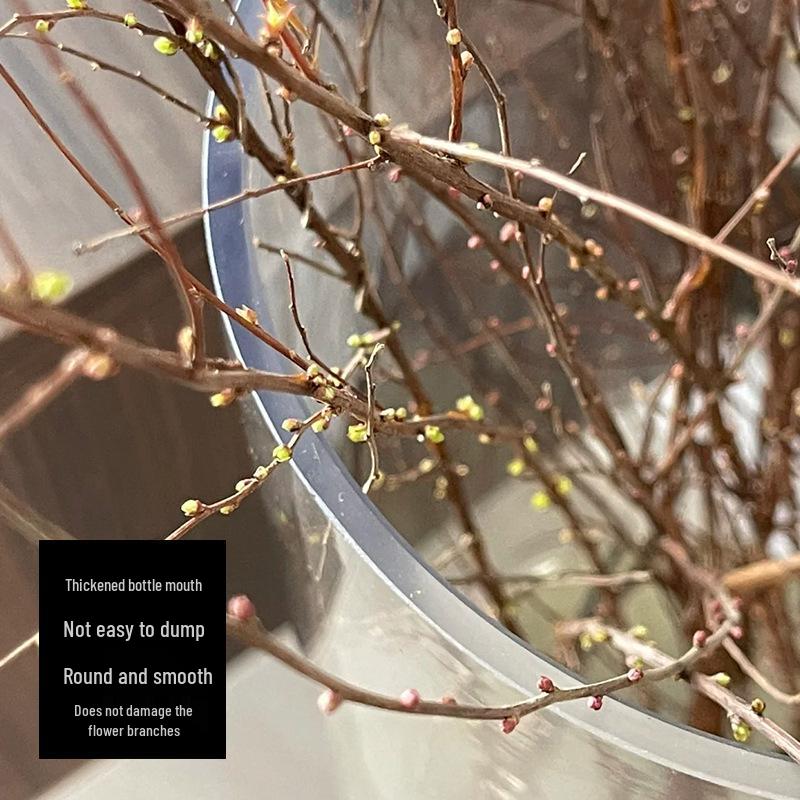 Vysoká skleněná válcová podlahová váza - Ozdoba do obývacího pokoje, Extra velká, Výšky: 40 cm, 50 cm, 60 cm, 80 cm