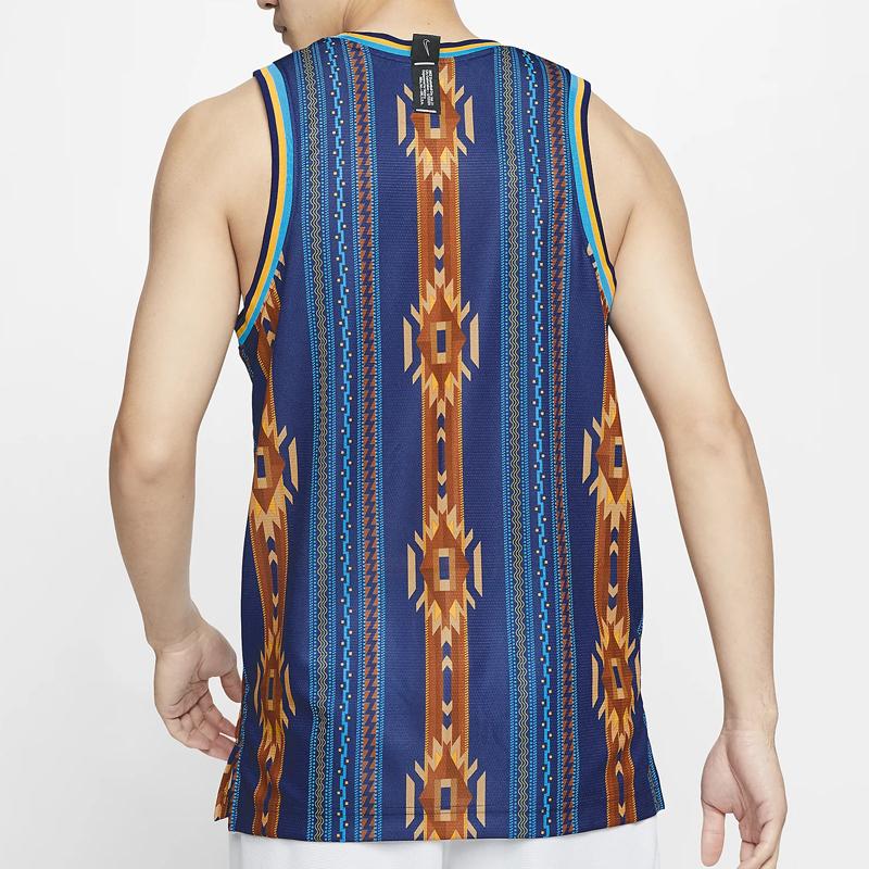 Nike Dri-Fit Basketball Jersey Tank Top Men Tops Blue CD0418-492