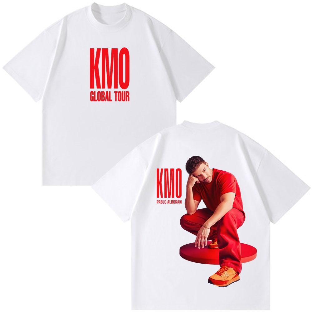 Singer Pablo Alborán Kmo Global Tour 2026 Print Tees Men Women Hiphop Tshirts Shortsleeved Loose  Casual TShirts Streetwear