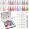 Sponge pentru Nail Art Foarte Saturat Gel cu Pigment Culoare 4/9/12 Culori pentru Unghii DIY Nail Art