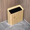 Nordic Wood Grain Double Layer Trash Can for Home & Office