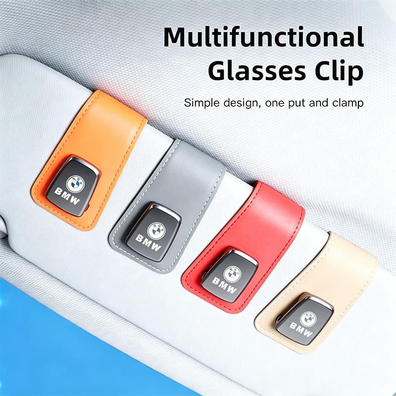 Car Sunglasses Clip Sun Visor Glasses Holder Card Ticket Holder For BMW Performance E46 E60 E90 E39 E87 E36 E92 E70 E91 X3 X5 X1 CA0