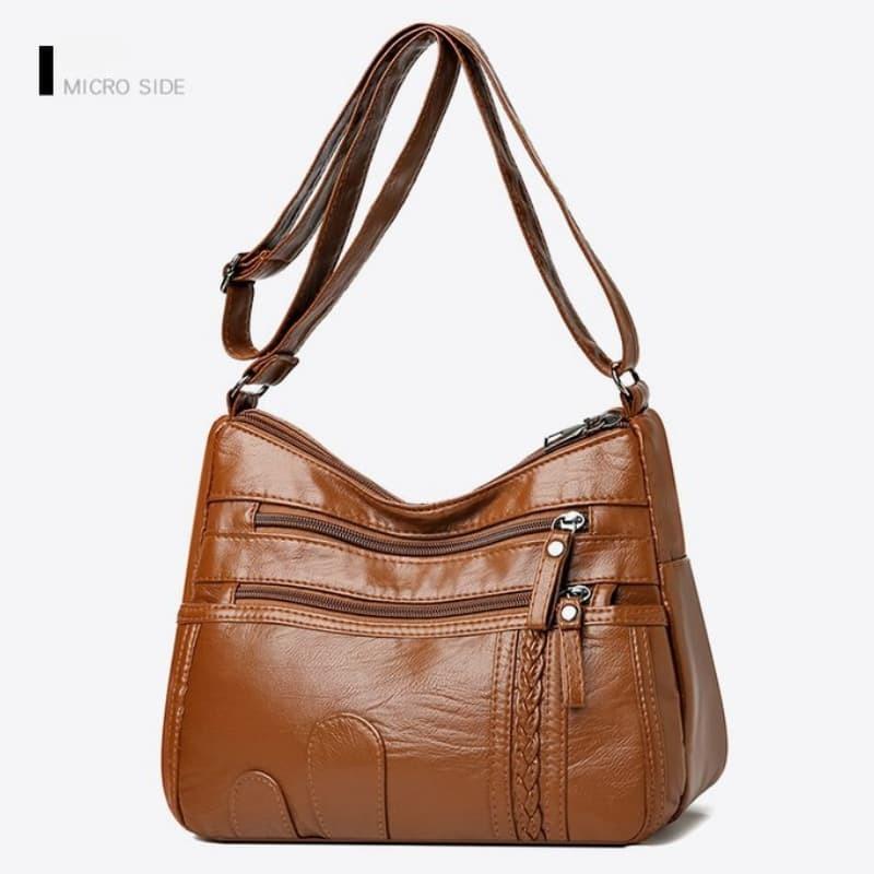 Büyük Kapasiteli Kadın Çantası Bayan Pu Deri Çapraz Çanta Kadın Çok İşlevli Tote Omuz Çantaları Pembe Sac A Main Femme
