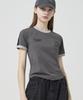 1993STUDIO 93 Track Crop Ringer T-Shirt_Charcoal