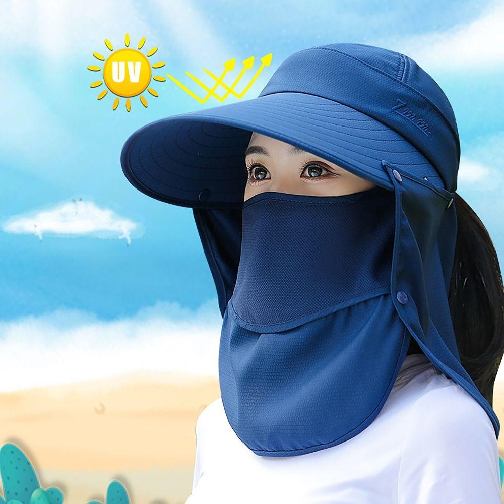 UV Protection Tea Picking Cap Anti-uv Beach Cap Detachable Fisherman Cap  Women