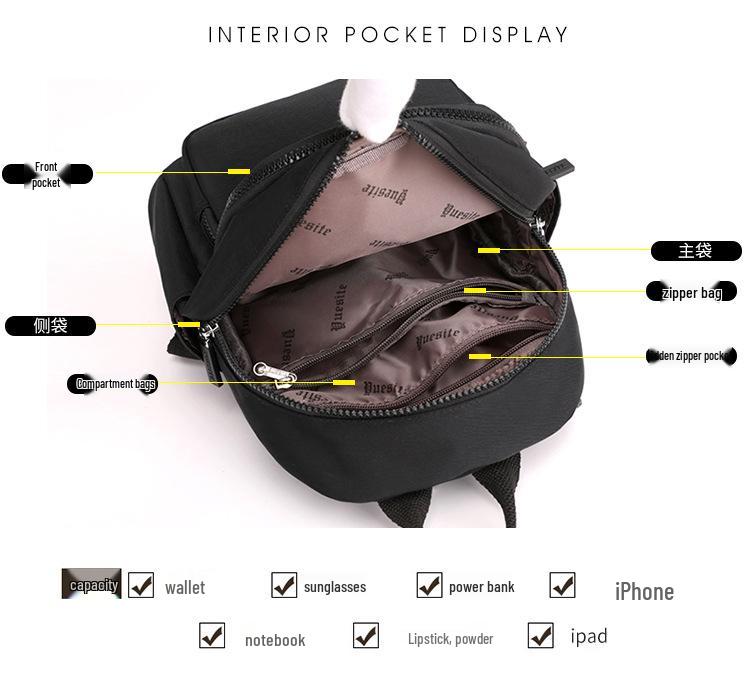 Women's Korean Style Large Capacity Backpack - Trendy Solid Color for College & Travel